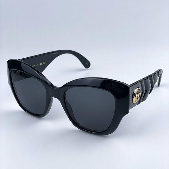 NEW Gucci GG0808S 001 Black Grey Cat Eye Women Sunglasses main image 8